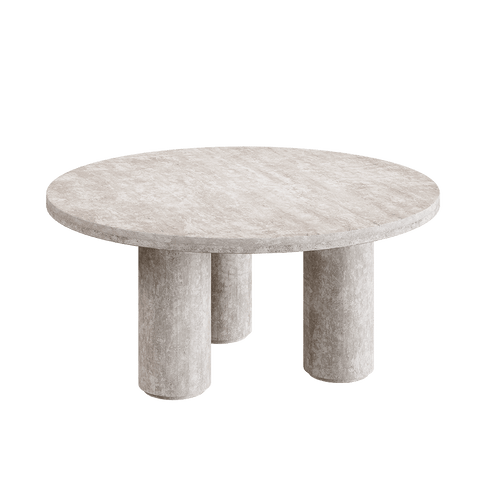 Casoli Travertine Coffee Table, White